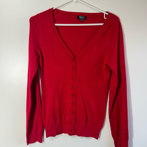 BLANCO TRICOT RED CARDIGAN IN SIZE XS - Picture 7 of 7